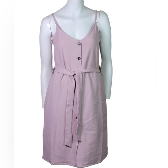 ELIZABETH CROSBY Anthropologie NWT Pink Emma Dress Tie Waist M - Picture 5 of 13